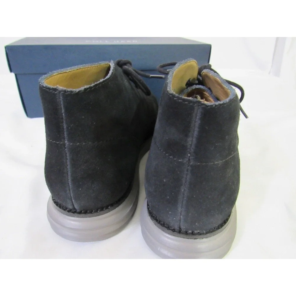 Cole Haan Chukka Boots Sz 8.5 M Lunargrand‎ Black Suede Lace Up Casual Grand Os